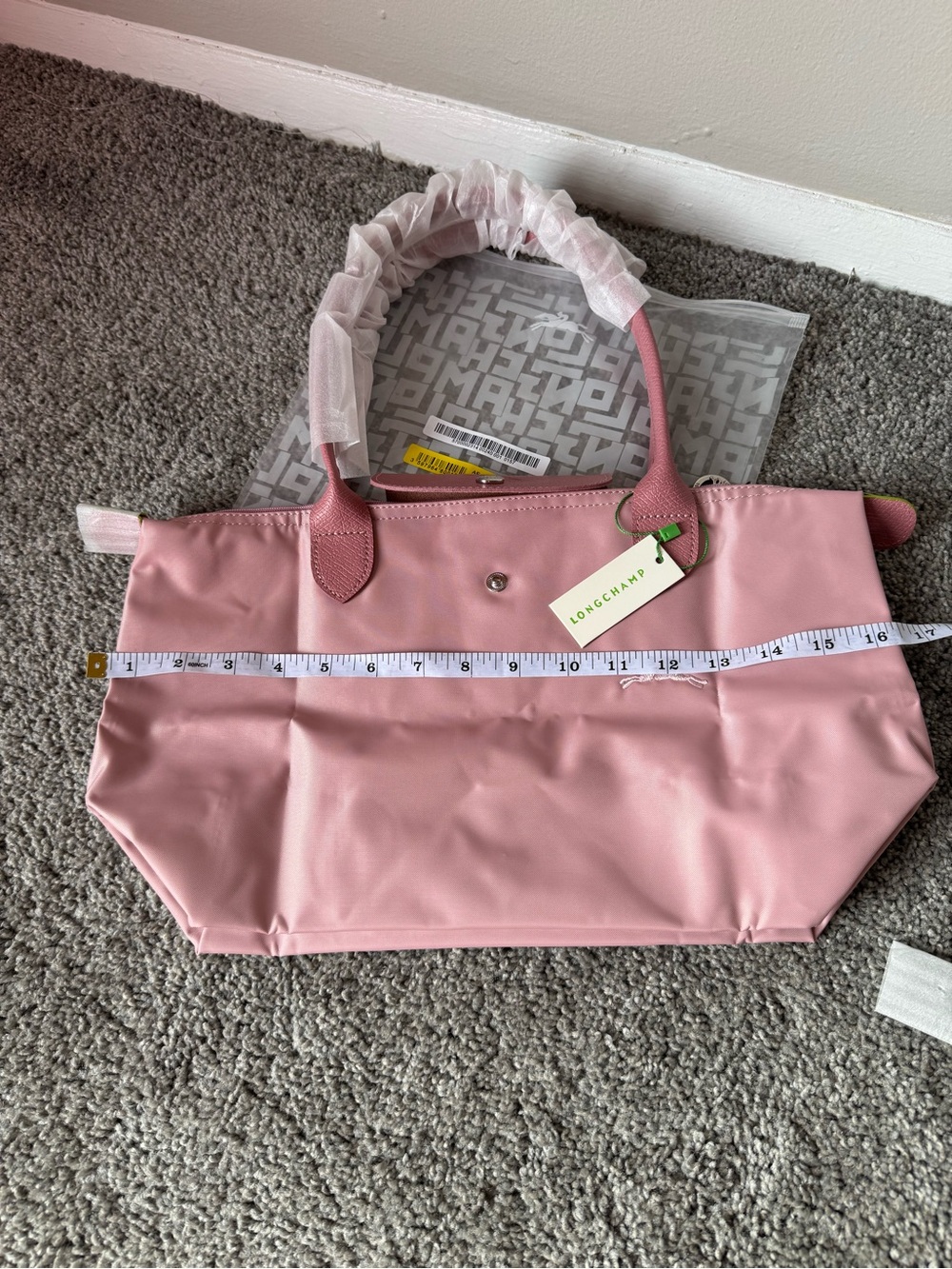 Longchamp Le Pliage Pink Nylon Tote Bag - Picture 6 of 7